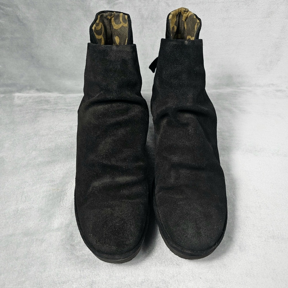 Fly London Yama Back Suede Wedge Ankle‎ Lace Up Booties Size 40 Gorpcore Witchy